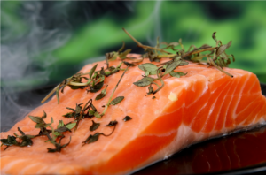 Salmon with herbs