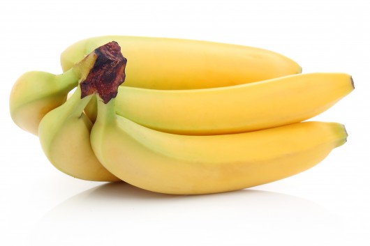 Bunch of ripe banana fruits isolated