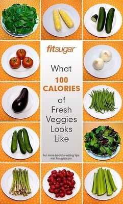 100 calories of veggies
